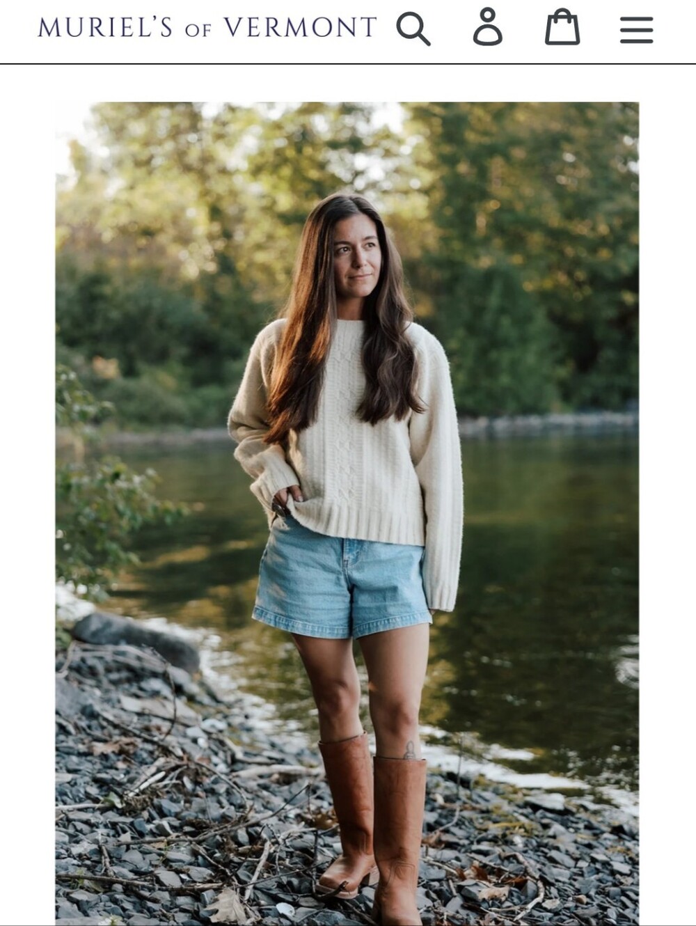 Muriel’s of Vermont The Causeway 100% Local VT Wool Natural White